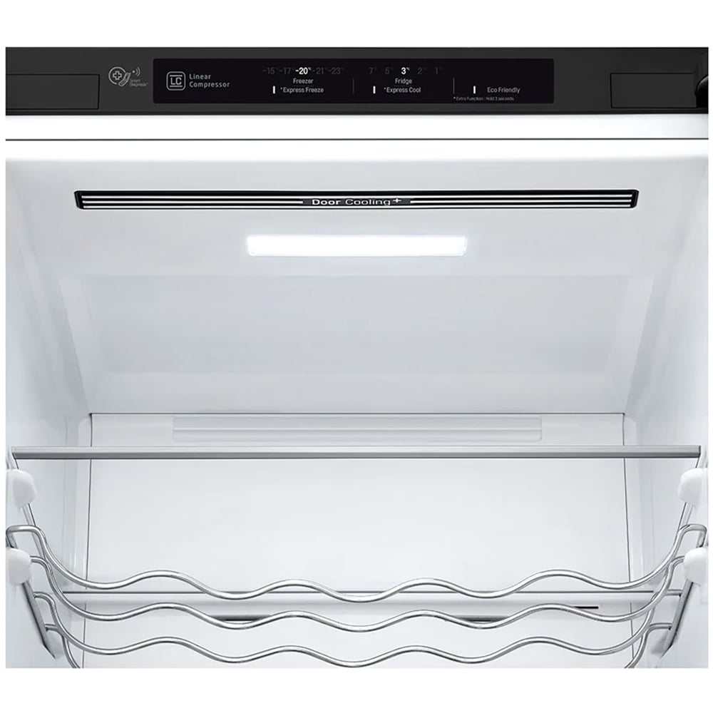 Combina frigorifica LG GBB72MCEFN, No Frost, 384 l, H 203 cm, Clasa D, Smart Diagnosis, negru