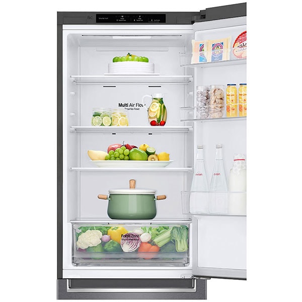 Combina frigorifica LG GBP31DSLZN, No Frost, 341 l, H 186 cm, Clasa E, argintiu