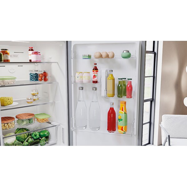 Combina frigorifica HOTPOINT HAFC8 TI21SX, Total No Frost, 335 l, H 191.2 cm, Clasa F, gri