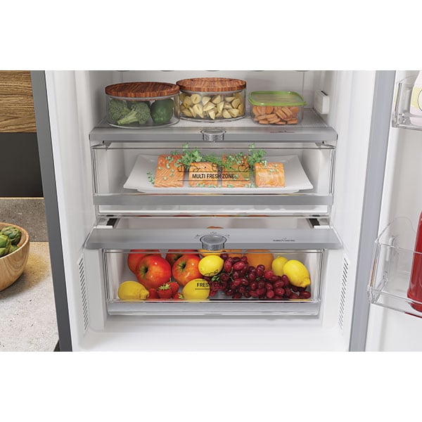 Combina frigorifica HOTPOINT HAFC9 TT43SX O3, No Frost, 367 l, H 202.7 cm, Clasa D, Total No Frost, gri