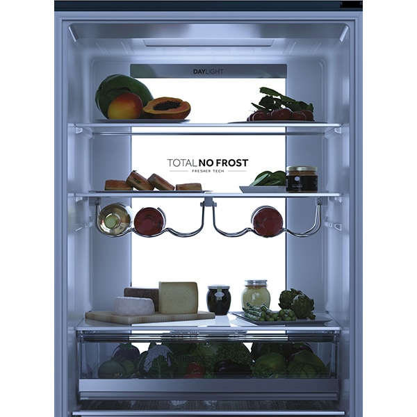 Combina frigorifica HAIER HTW7720ENMB, No Frost, 483 l, H 201 cm, Clasa E, Wi-Fi, negru