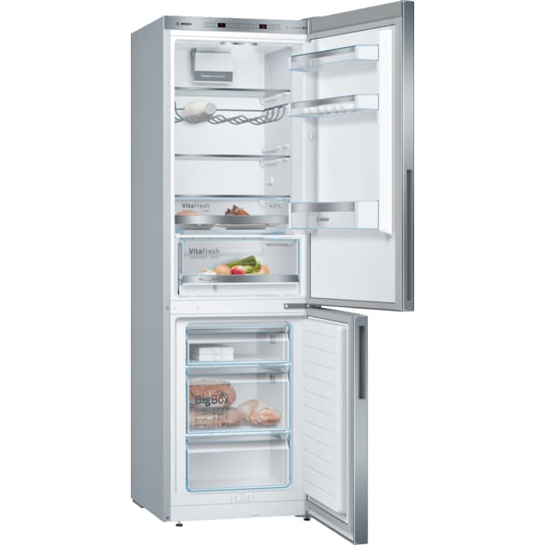 Combina frigorifica BOSCH KGE36ALCA, Low Frost, 308 l, H 186 cm, Clasa C, argintiu