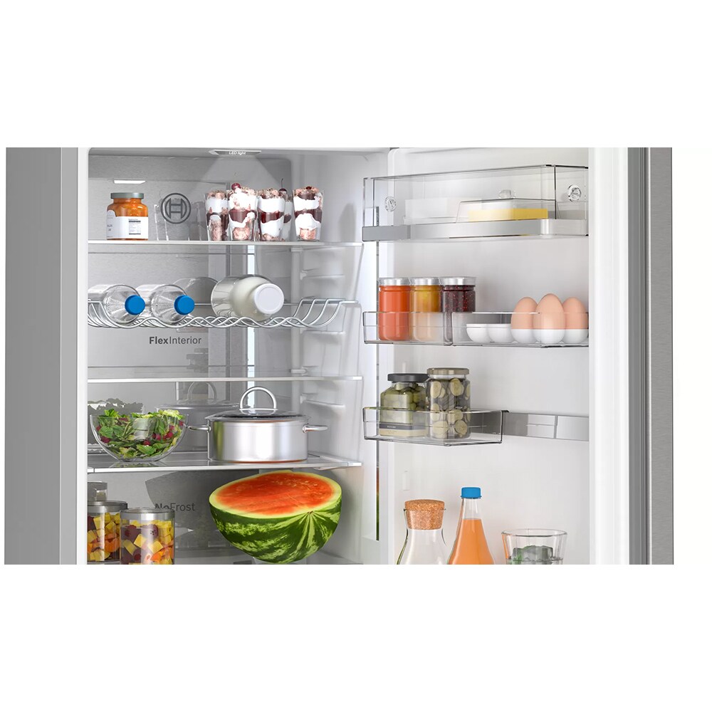 Combina frigorifica BOSCH KGN39AICT, 363 l, H 203 cm, Clasa C, inox antiamprenta