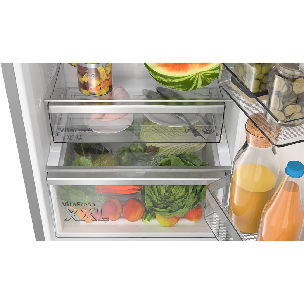 Combina frigorifica BOSCH KGN39AICT, 363 l, H 203 cm, Clasa C, inox antiamprenta