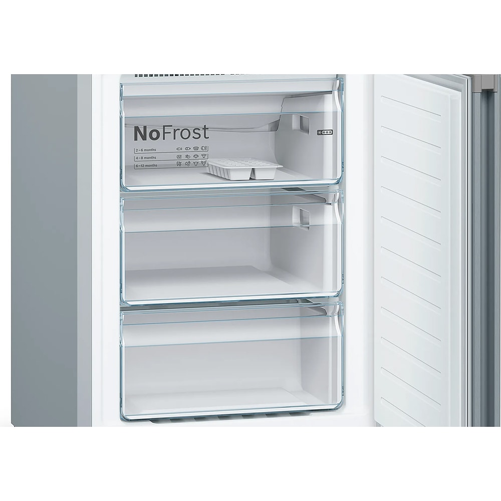 Combina frigorifica BOSCH KGN39VLEB, No Frost, 368 l, H 203 cm, Clasa E, inox