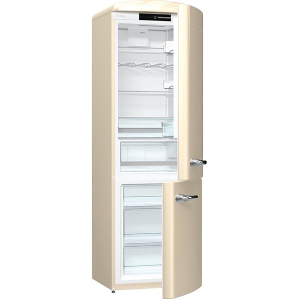 Combina frigorifica GORENJE Retro ORK192C, Frost Less, 324 l, H 194 cm, Clasa E, bej