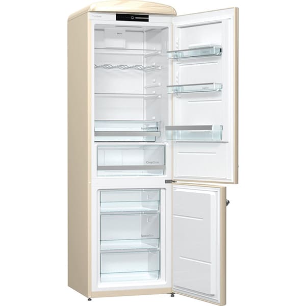 Combina frigorifica GORENJE Retro ORK192C, Frost Less, 324 l, H 194 cm, Clasa E, bej