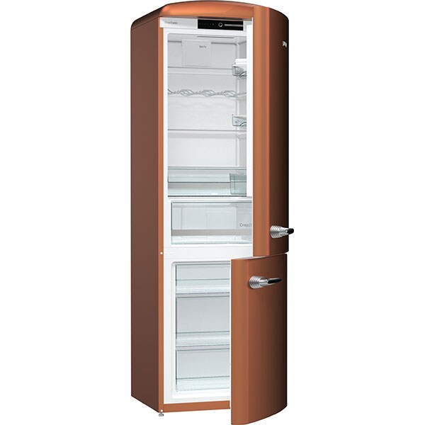 Combina frigorifica GORENJE Retro ORK192CR, FrostLess, 322 l, H 194 cm, Clasa A++, cupru