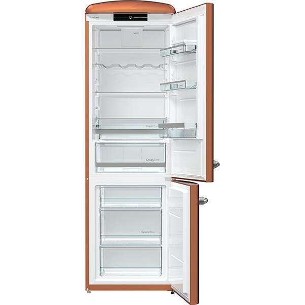Combina frigorifica GORENJE Retro ORK192CR, FrostLess, 322 l, H 194 cm, Clasa A++, cupru