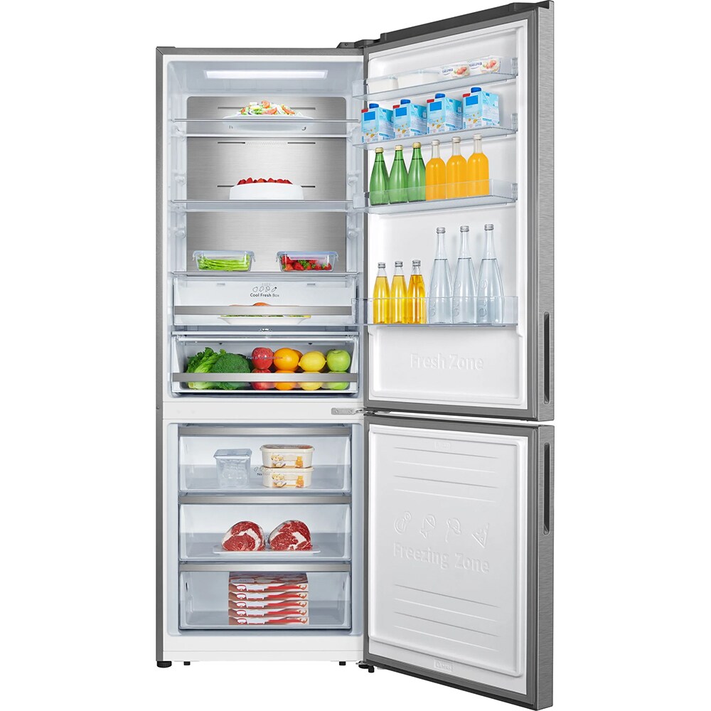Combina frigorifica HISENSE RB645N4BIE, No Frost, 495 l, H 200 cm, Clasa E, argintiu