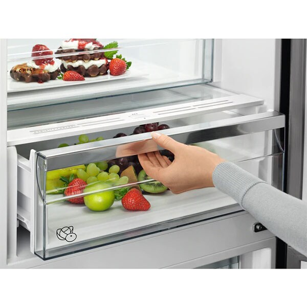 Combina frigorifica AEG RCB736E5MX, No Frost, 367 l, H 201 cm, Clasa E, inox