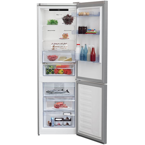 Combina frigorifica BEKO RCNA366E30ZXB, NeoFrost, 324 l, H 186 cm, Clasa A++, argintiu