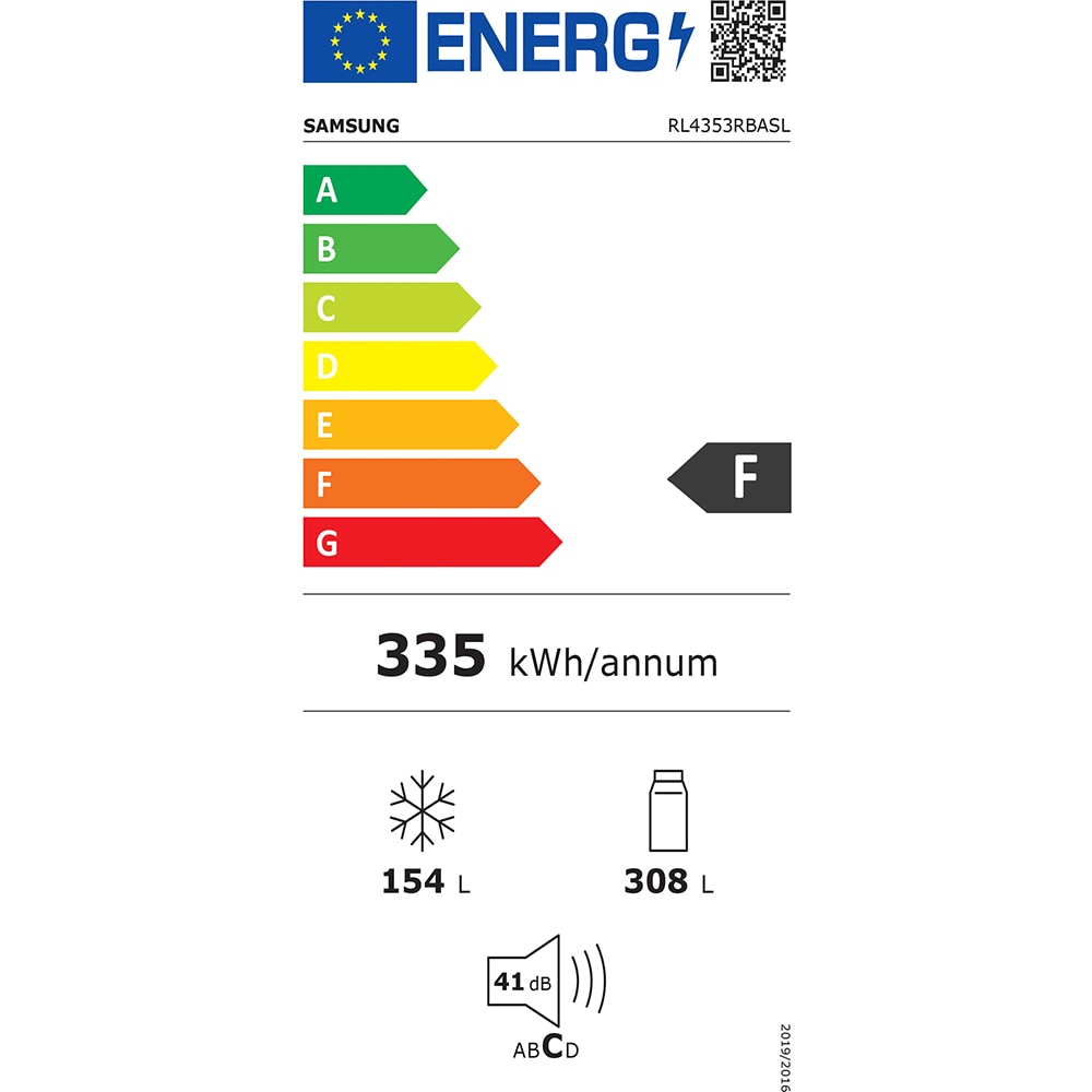 Combina frigorifica SAMSUNG RL4353RBASL/EO, No Frost, 462 l, H 185 cm, Clasa F, All-Around Cooling, inox