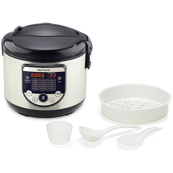 Multicooker DELIMANO 105973384, 5l, 700W, 18 programe, argintiu-negru 