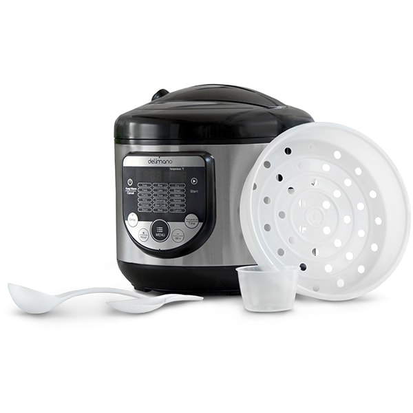 Multicooker DELIMANO 105973384, 5l, 700W, 18 programe, argintiu-negru 