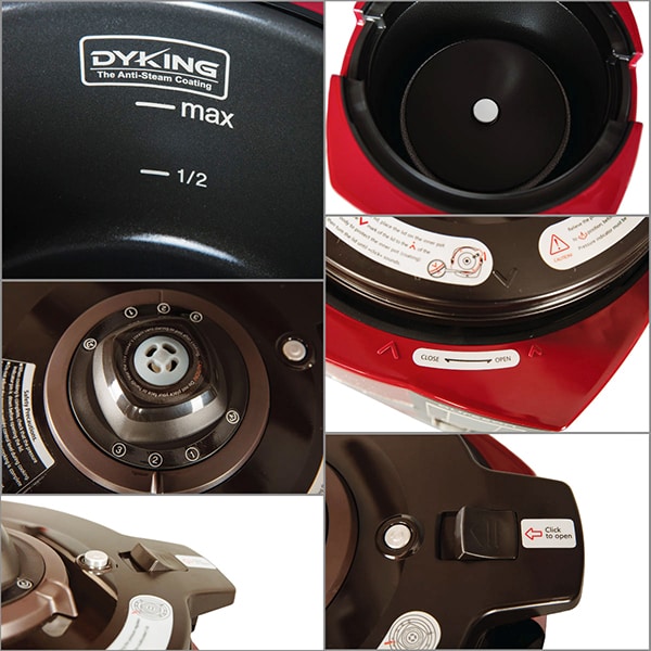 Multicooker OURSSON Versatility MP5005PSD/DC, 5l, 1200W, 45 de programe, rosu 