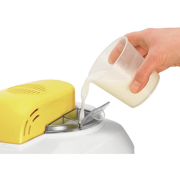 Aparat de facut inghetata UNOLD U48879, 1l, 135W, alb-galben 