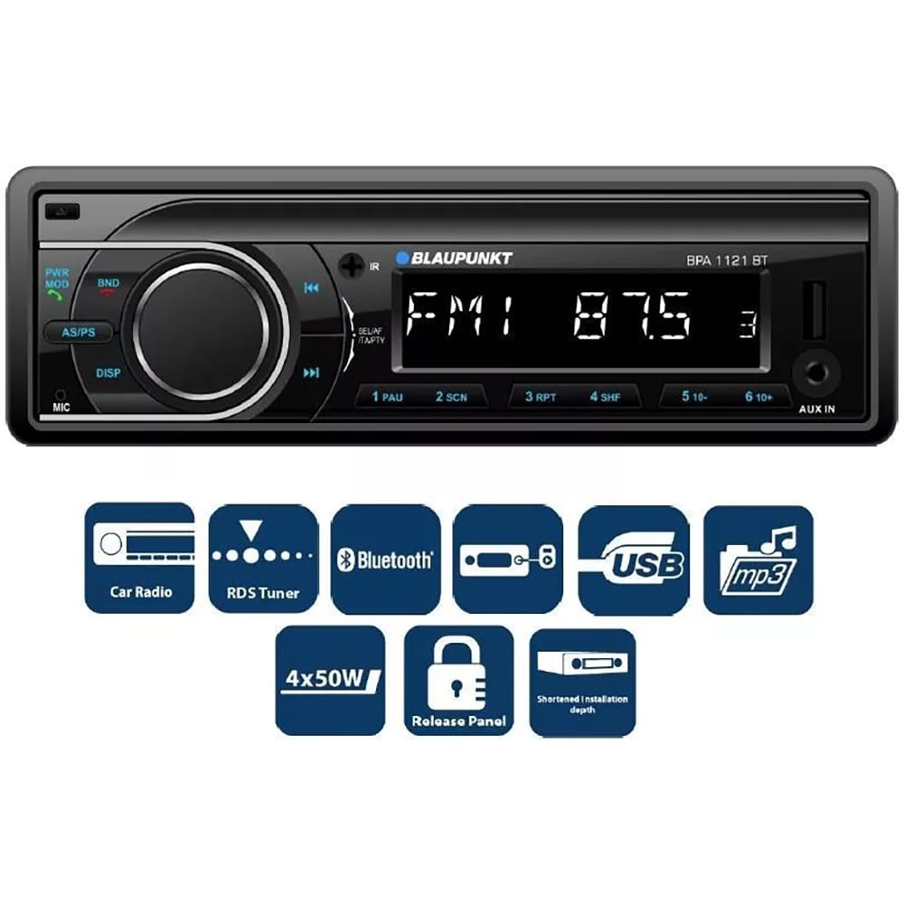 Player auto BLAUPUNKT BPA1121BT, 4 x 50W, Bluetooth, USB, FM