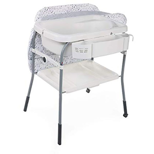 Cadita cu masa de infasat CHICCO, 0 - 12 luni, gri