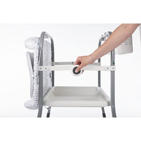 Cadita cu masa de infasat CHICCO, 0 - 12 luni, gri