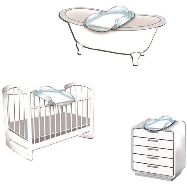 Masa de infasat BEABA Camele'o Mineral B920290, alb-albastru