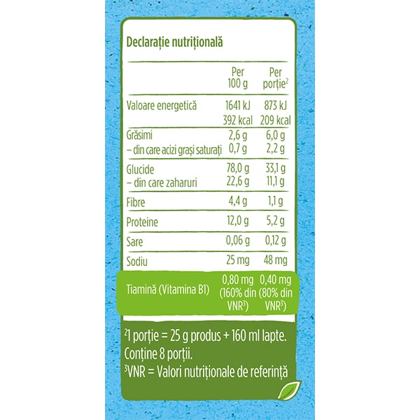 Cereale NESTLE Naturnes Bio cu gust de biscuiti 12396349, 6 luni+, 200g