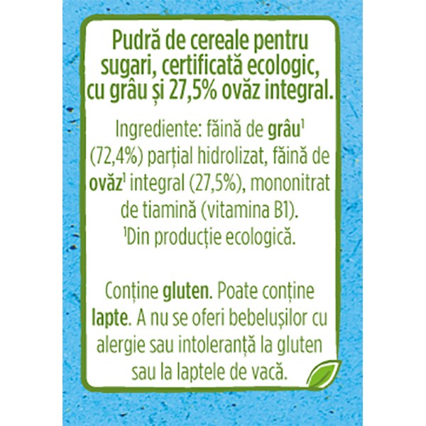 Cereale NESTLE Naturnes Bio Grau si ovaz integral 12396390, 6 luni+, 200g