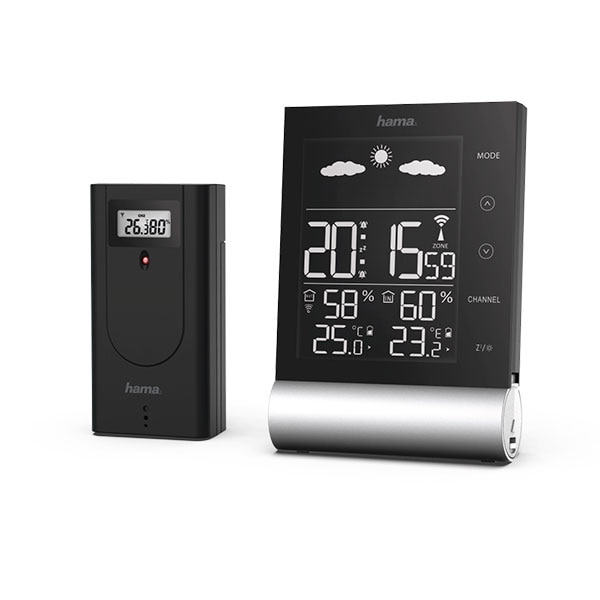 Statie meteo HAMA Black Line 00186417, negru