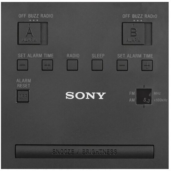 Radio cu ceas SONY ICF-C1TB, FM, negru