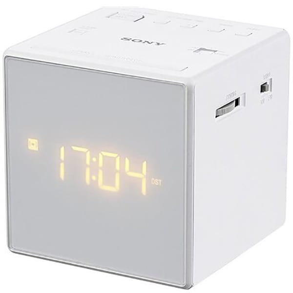 Radio cu ceas SONY ICF-C1W, FM, alb