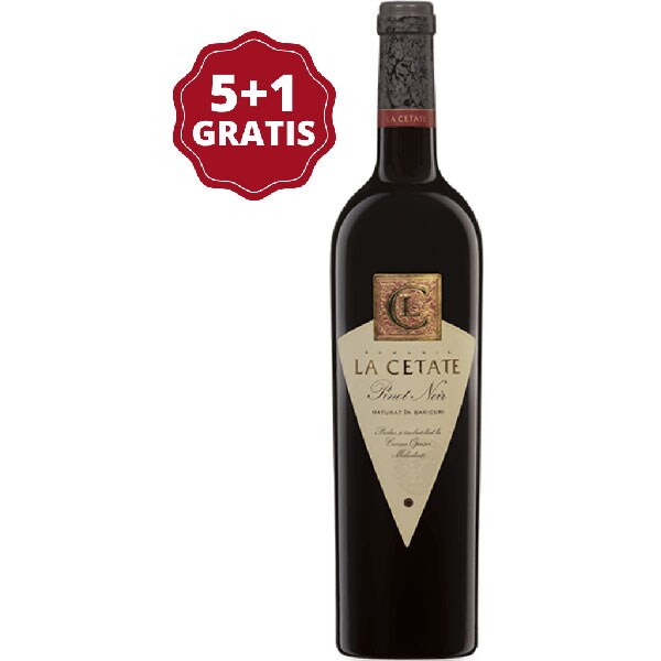 Vin rosu sec Crama Oprisor La Cetate Pinot Noir, 0.75L, 5+1 sticle