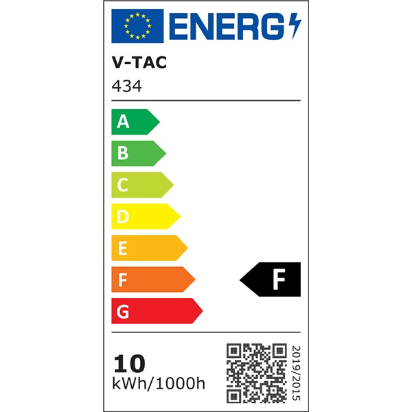 Proiector LED V-TAC 434, 10W, 800 lumeni, IP65, lumina naturala, alb