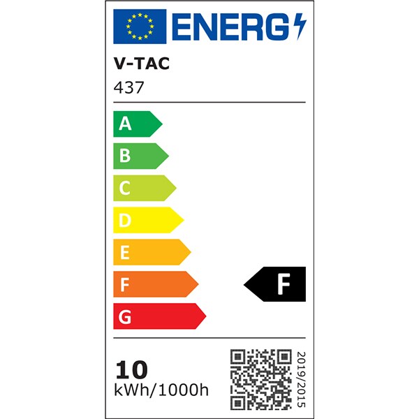 Proiector LED V-TAC 437, 10W, 800 lumeni, IP65, lumina naturala, negru