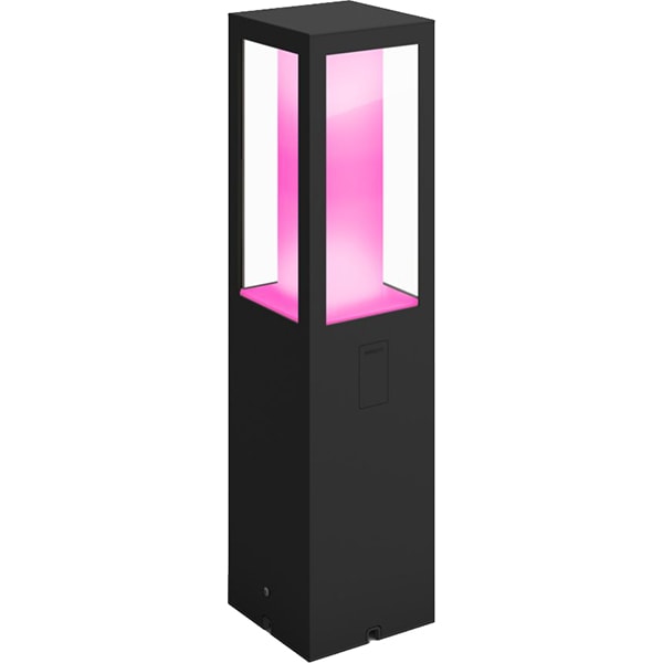 Stalp iluminat smart PHILIPS Hue 8718696170526, extensie, 2x8W, 1200lm, IP44, RGB, negru