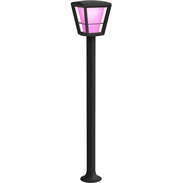Stalp iluminat smart PHILIPS Hue 8718696170601, 15W, 1150lm, IP44, RGB, negru