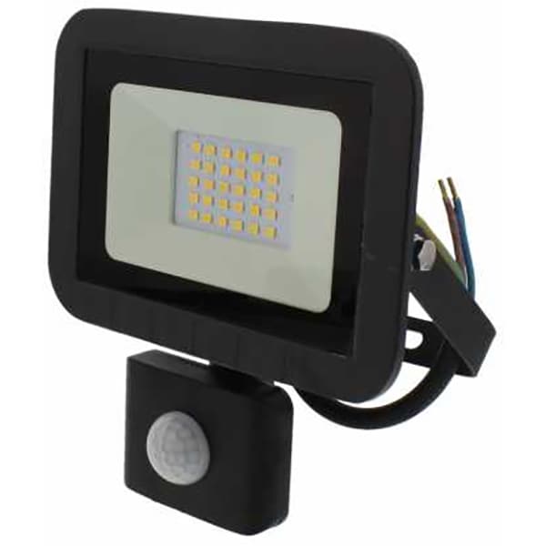 Proiector LED cu senzor de miscare WELL LEDFN-SPARKLE20BKPIR-WL, 20W, 1600 lumeni, IP65, negru