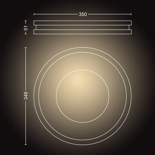 Plafoniera LED Smart PHILIPS Hue 8718696175170, 22.5W, 2500lm, Wi-Fi, lumina variabila, alb