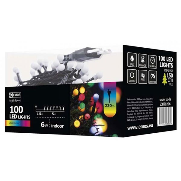 Instalatie de brad EMOS EMZYK0206, 100 led-uri