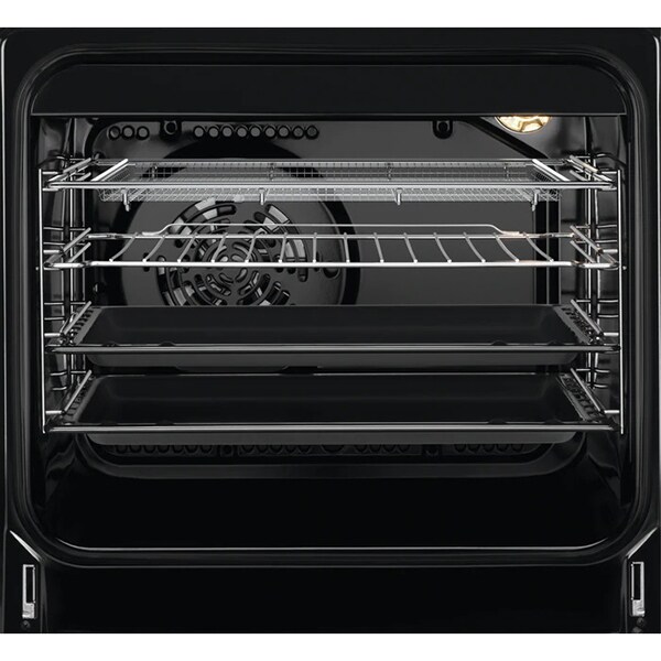 Aragaz AEG CKB56471BW, 4 arzatoare, Gaz + Electric, L 50 cm, Grill, alb