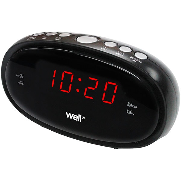 Radio cu ceas WELL Relax, FM, negru