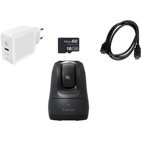 Aparat foto compact CANON Powershot PX White Essential Kit, 11.7 MP, Full HD, Wi-Fi, negru