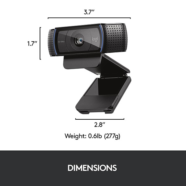 Camera Web LOGITECH HD Pro C920, Full HD 1080p, negru