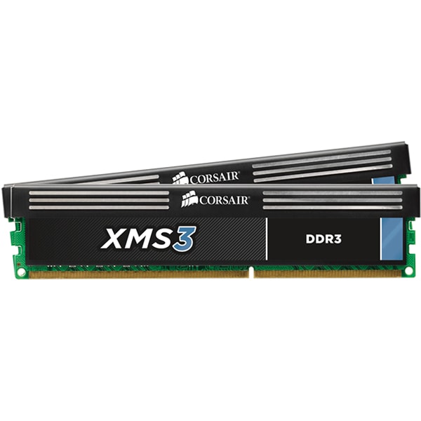 Memorie desktop CORSAIR XMS, 2x4GB DDR3, 1600MHz, CL9, CMX8GX3M2A1600C9