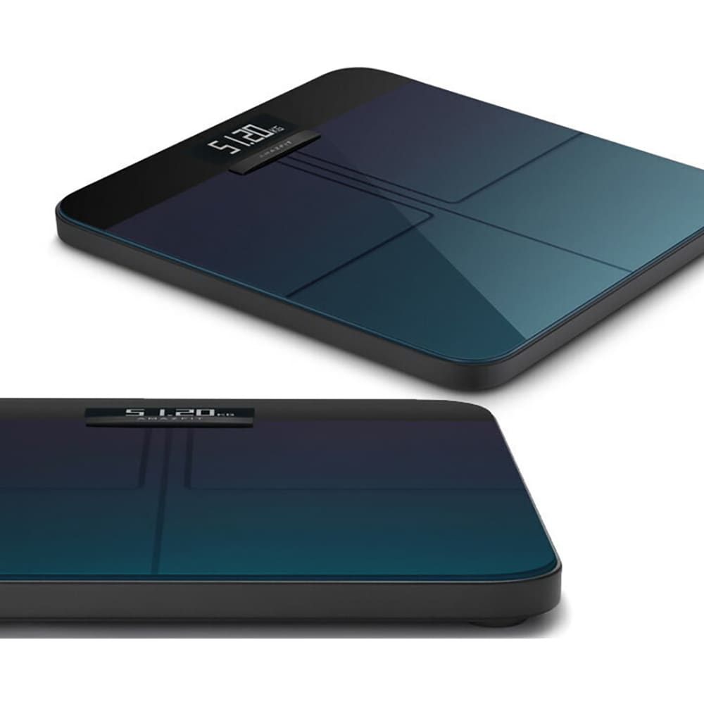 Cantar corporal AMAZFIT Aurora, 180kg, electronic, sticla, negru