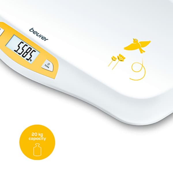 Cantar de bebelusi BEURER BY80, 20kg, alb-galben