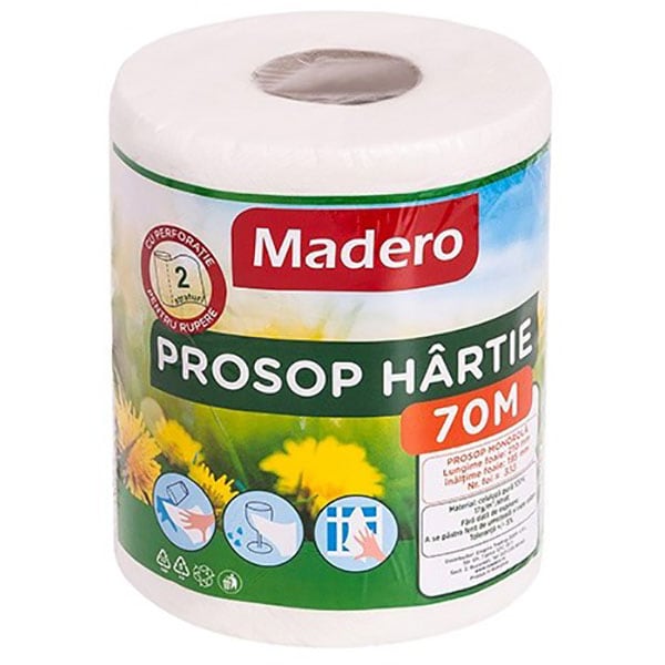 Prosoape de hartie MADERO 12551M, 2 straturi, 1 rola