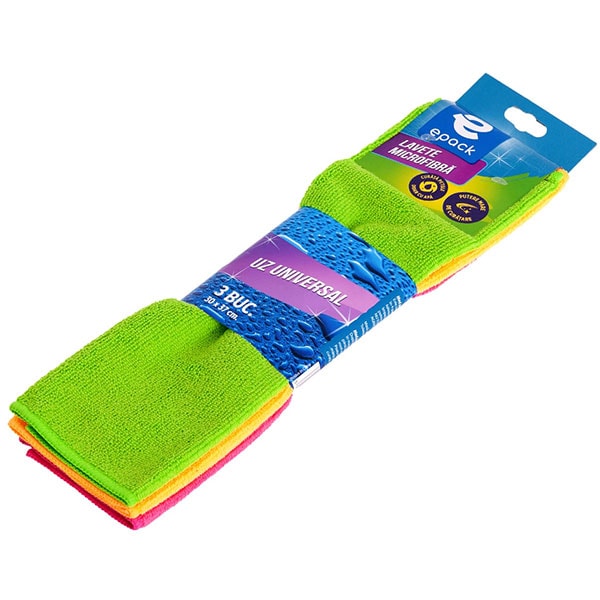 Laveta microfibra EPACK 013701, 3 bucati