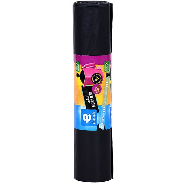 Saci menajeri EPACK 014883, 5 bucati, 300 l, negru