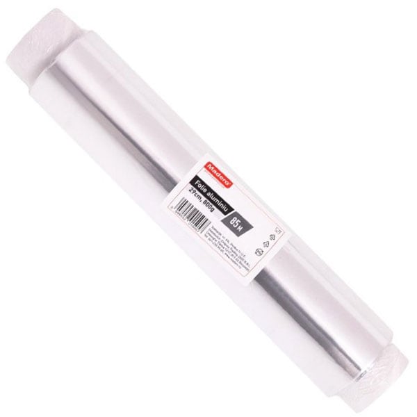 Folie alimentara aluminiu MADERO 15057, 29 cm x 85 m