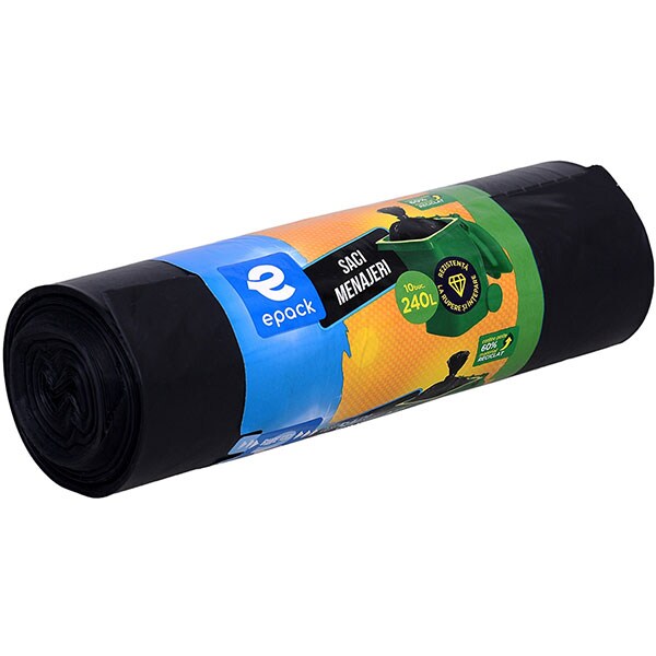 Saci menajeri EPACK 017105, 10 bucati, 240 l, negru